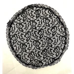 Vintage Women Floral Lace Veil Chapel Cap Mantilla Head Covering